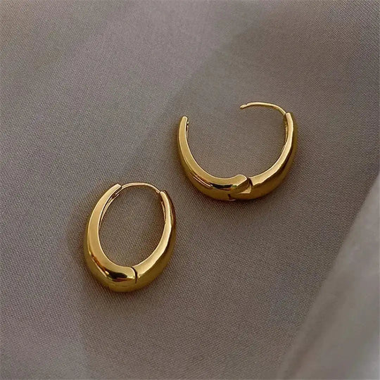 Boucles d'Oreilles Créoles Dorées Classiques