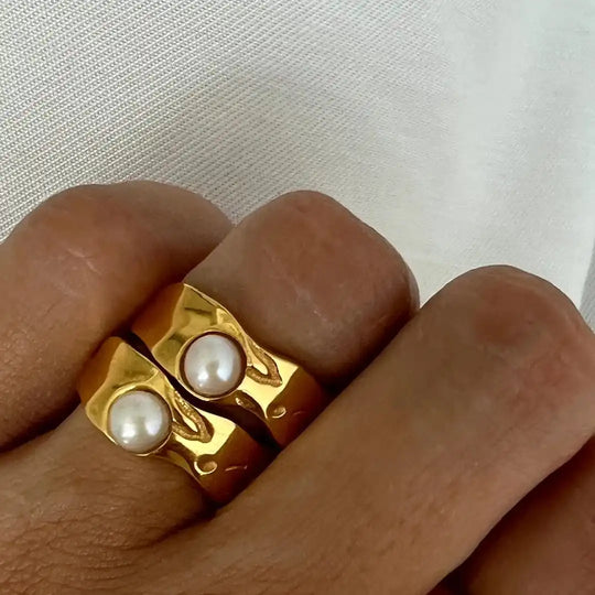 Bague Vintage en Or et Perle