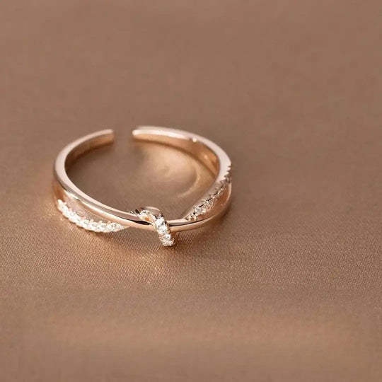 Bague Classique Nœud Croisé