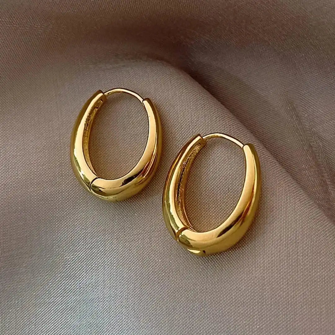 Boucles d'Oreilles Créoles Dorées Classiques