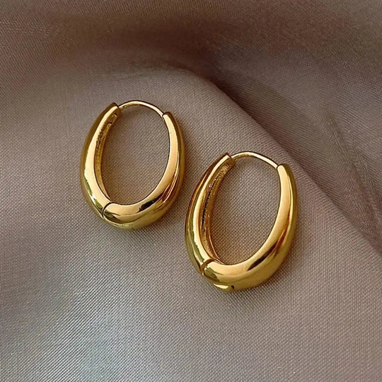 Boucles d'Oreilles Créoles Dorées Classiques