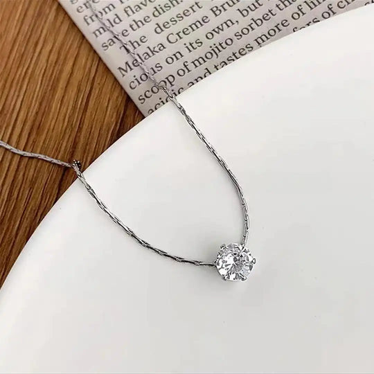 Pendentif Solitaire Délicat