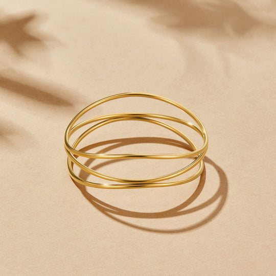 Bracelet Empilé en Or Sabrina