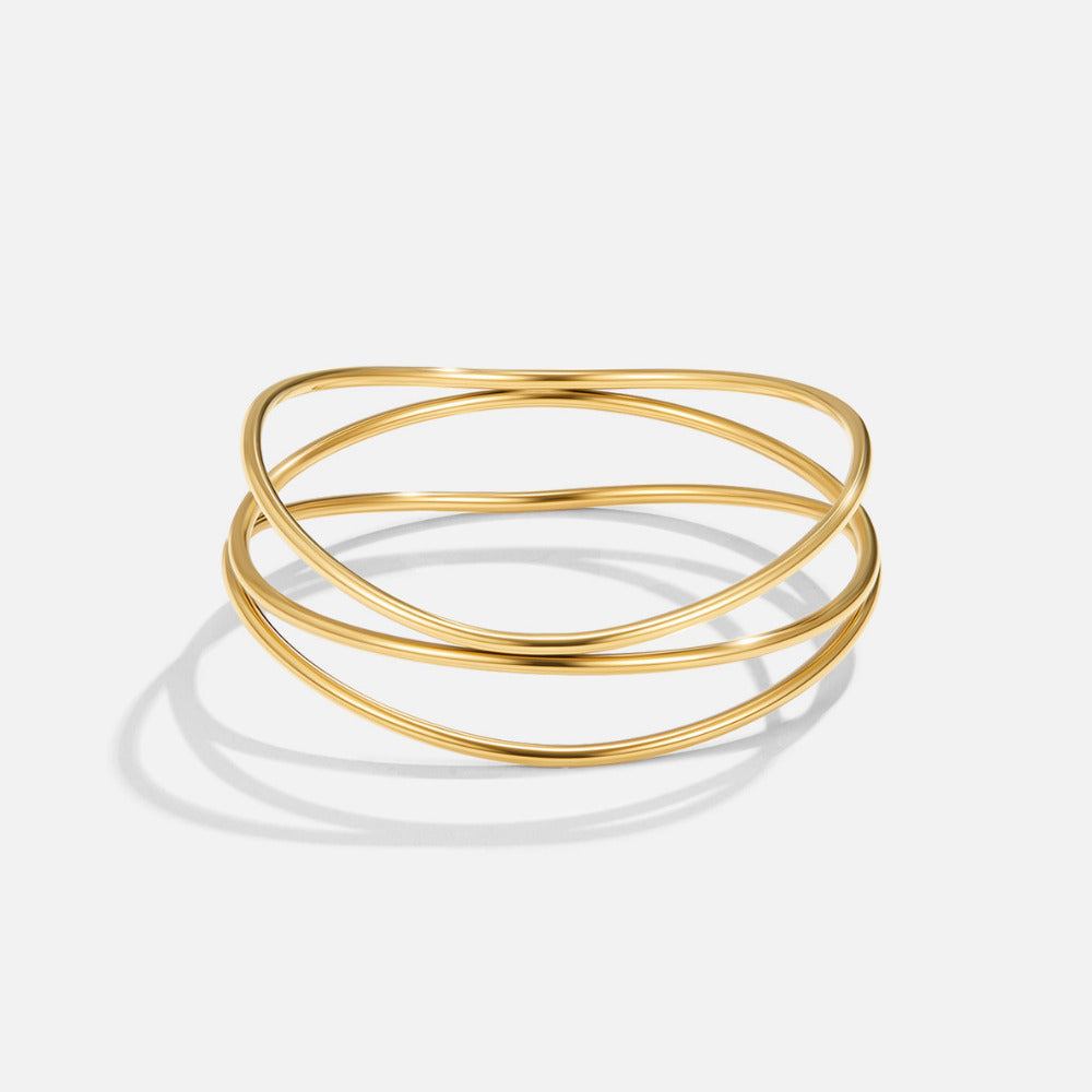 Bracelet Empilé en Or Sabrina
