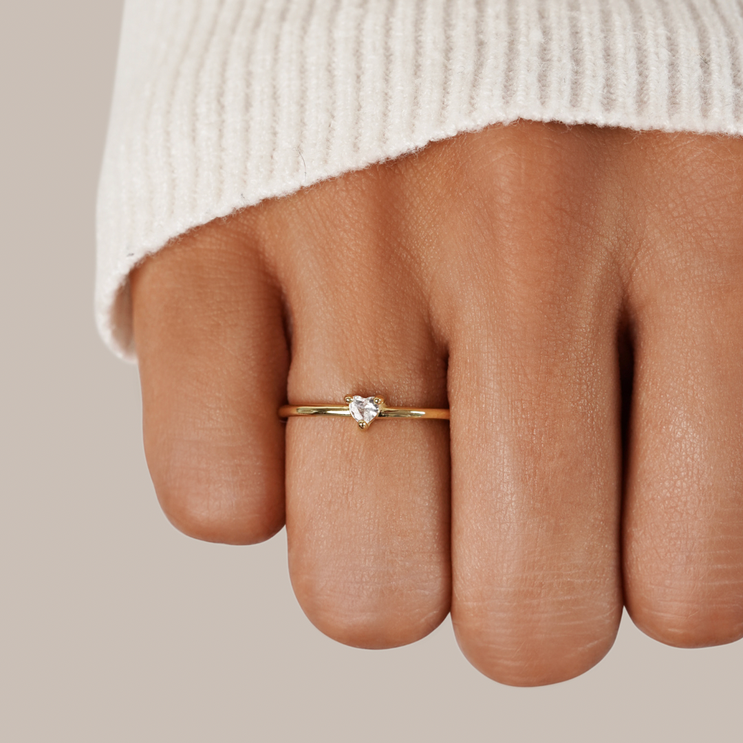 Bague en Cristal Cœur 'Petit Amour'
