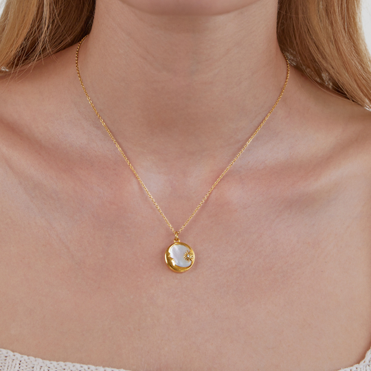 'Rêver dans les Nuages' Collier Lune & Étoiles