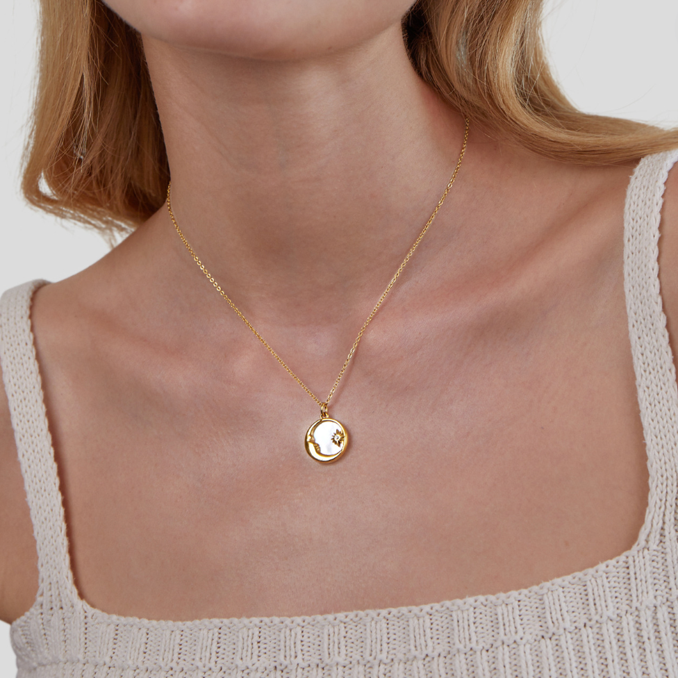 'Rêver dans les Nuages' Collier Lune & Étoiles