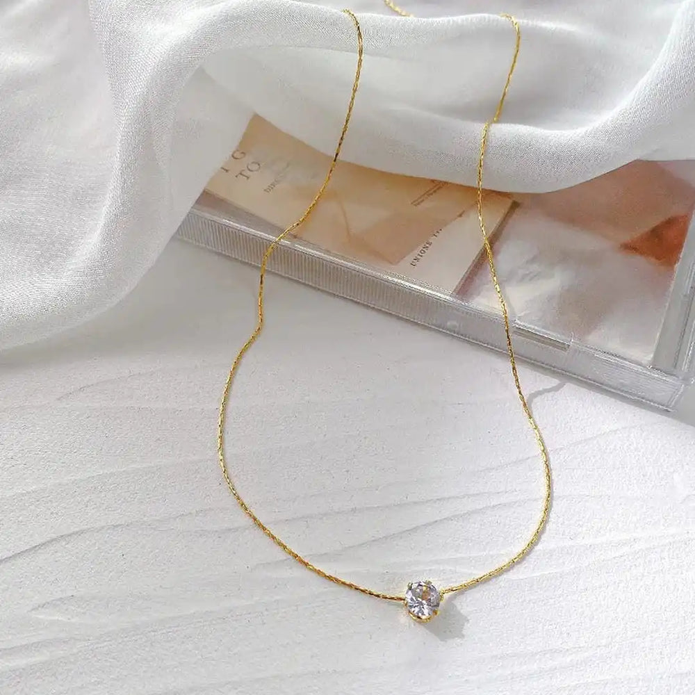 Pendentif Solitaire Délicat