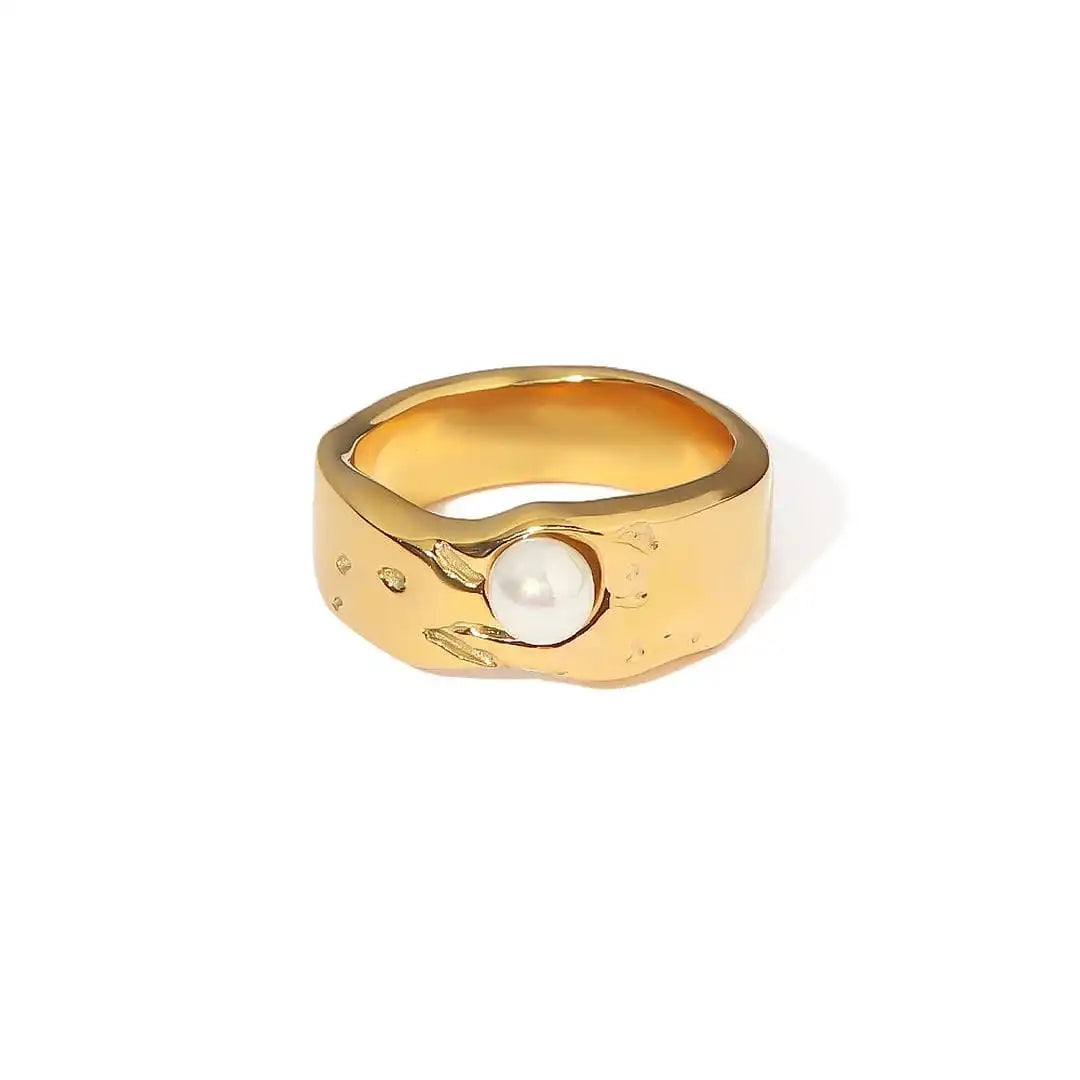 Bague Vintage en Or et Perle
