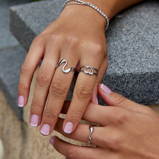 Bague en Argent en Nœud d'Amour