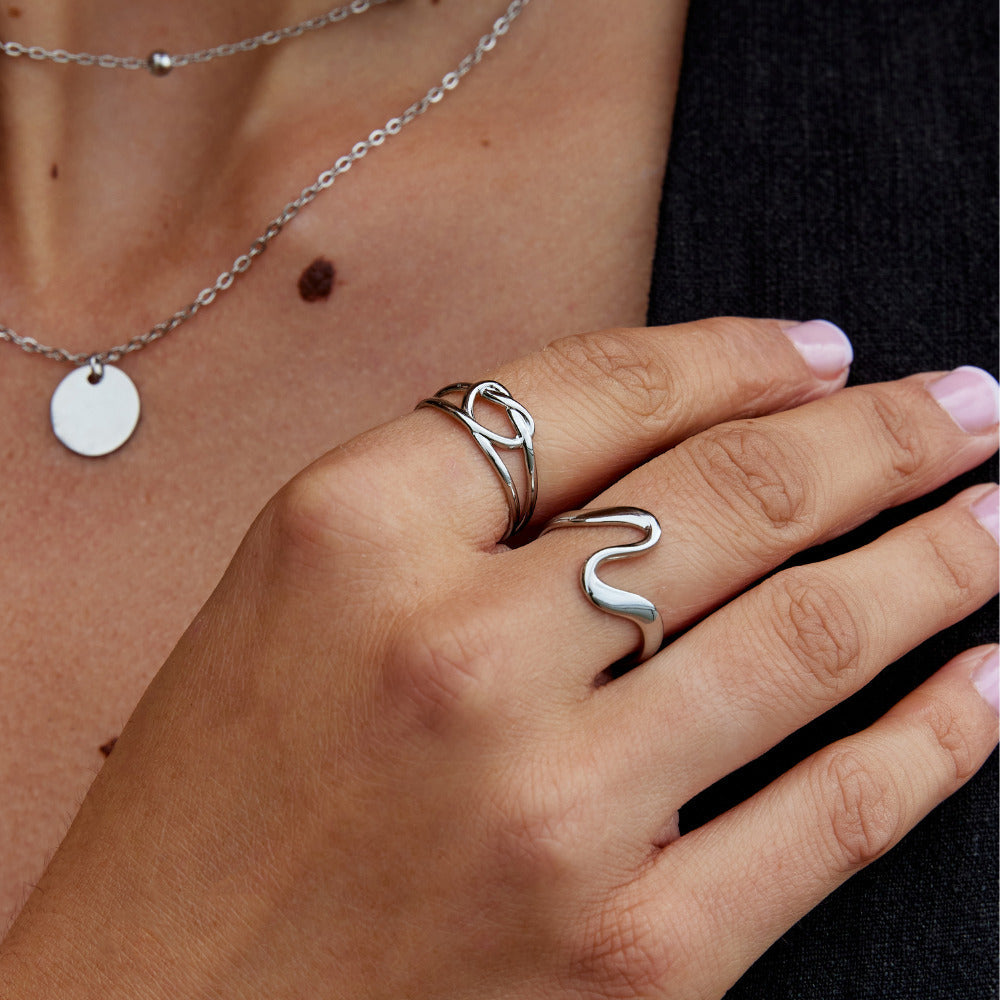 Bague en Argent en Nœud d'Amour