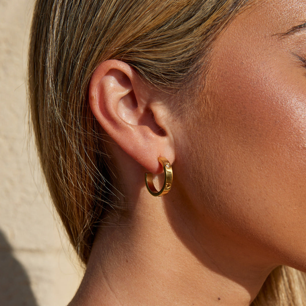 Boucles d'oreilles créoles 'Petit Amour'