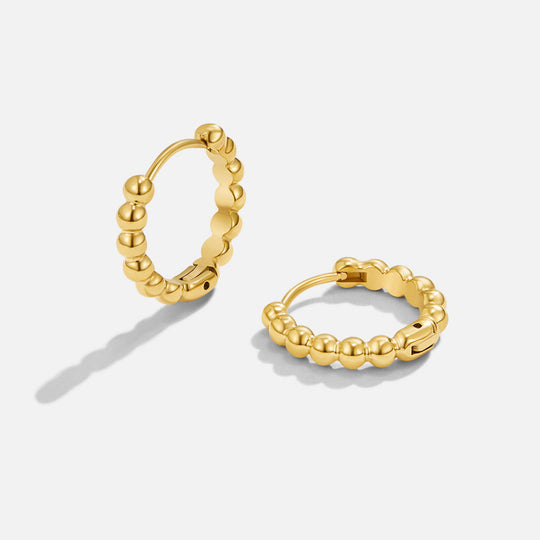 Boucles d'Oreilles Créoles Perles Soraya en Or
