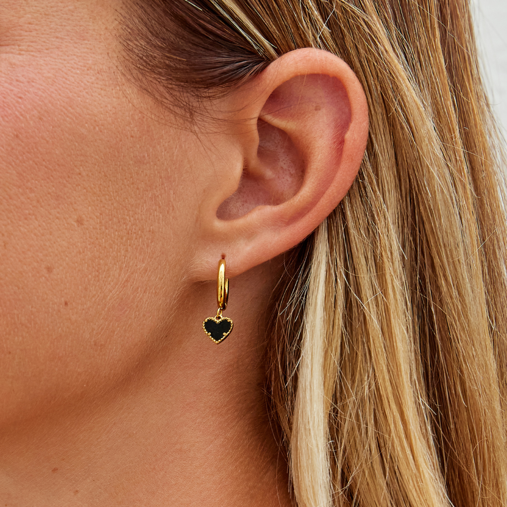 Boucles d'oreilles en forme de cœur 'Tainted Hearts'