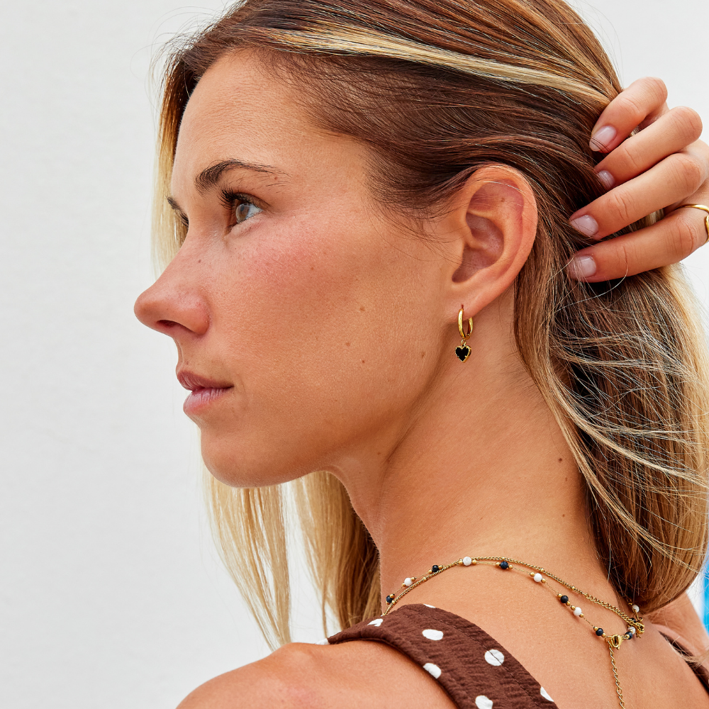 Boucles d'oreilles en forme de cœur 'Tainted Hearts'