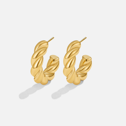 Boucles d'oreilles créoles Twisted Felicity