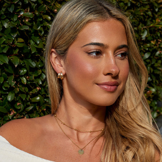 Boucles d'oreilles créoles Ivana torsadées