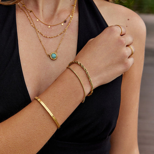 Bracelet superposé Twisted Leila