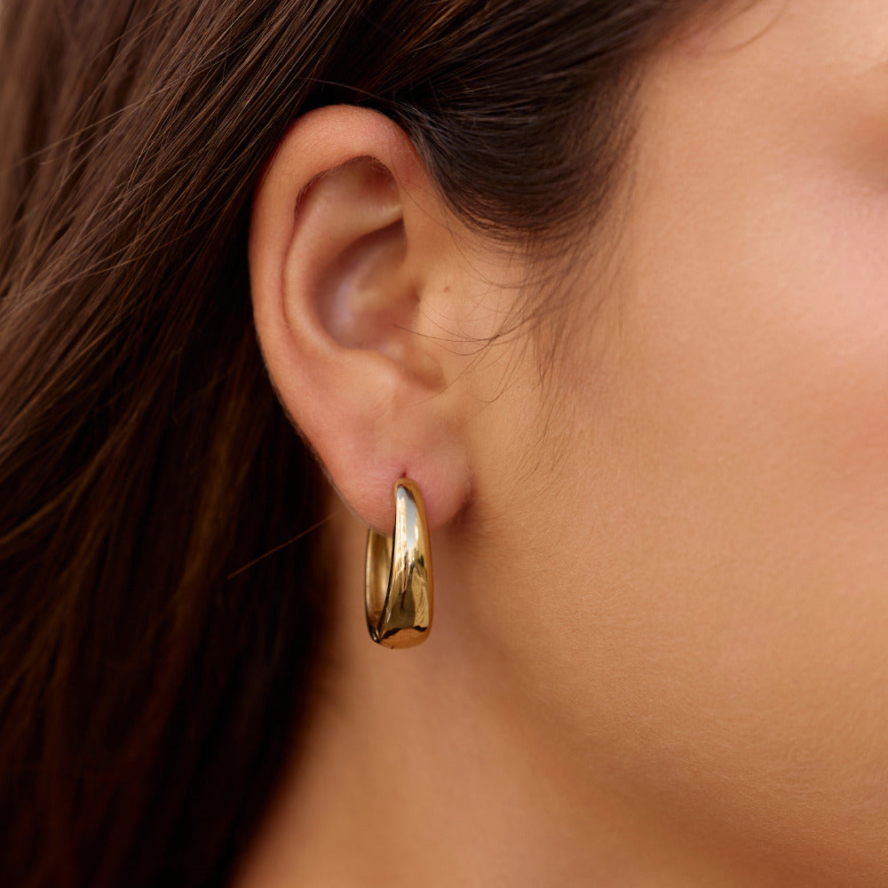 Boucles d'Oreilles Créoles Valentina en Or