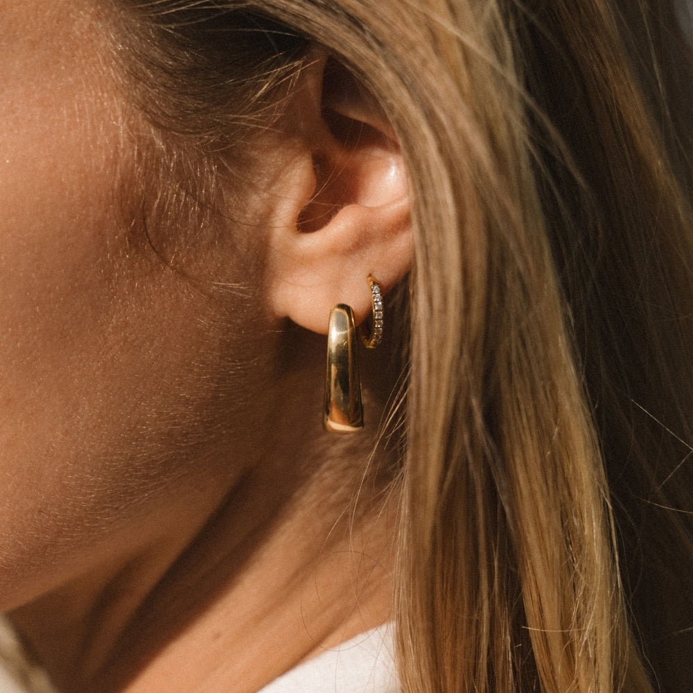 Boucles d'Oreilles Créoles Valentina en Or