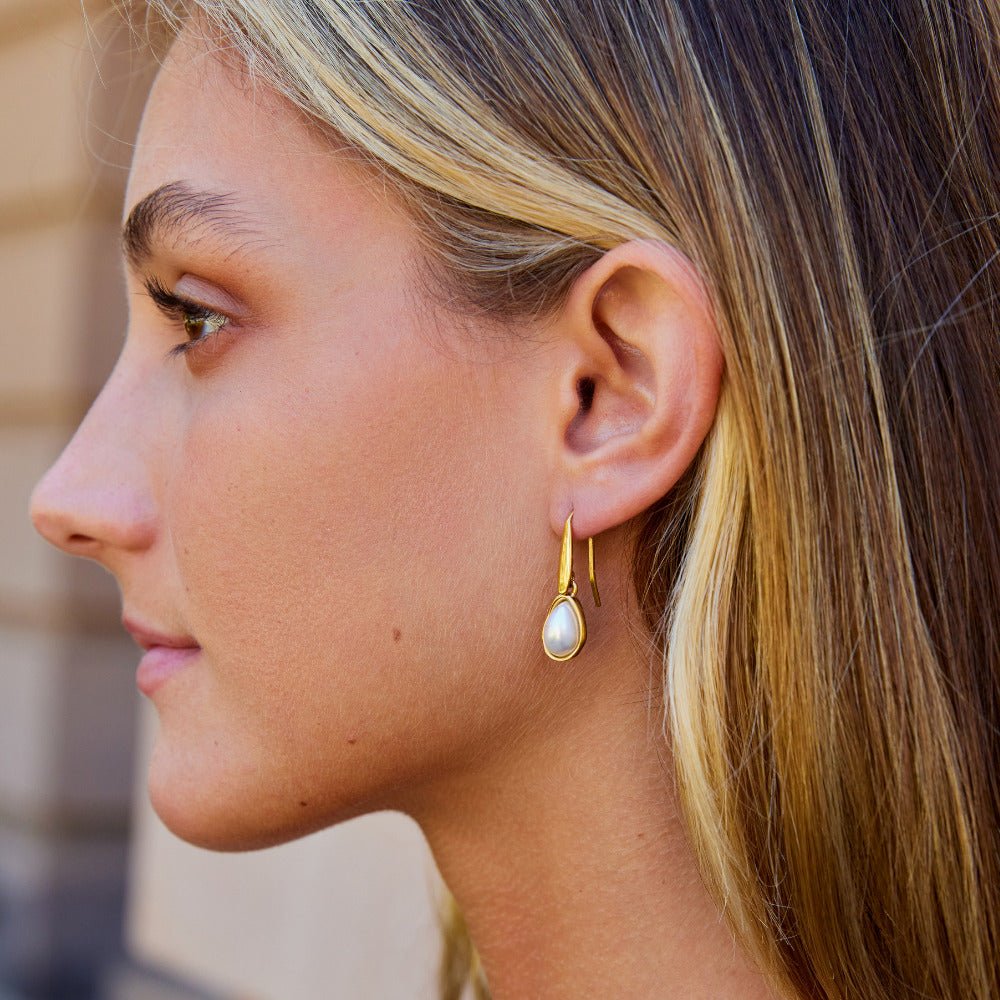 Boucles d'oreilles Agatha en perles