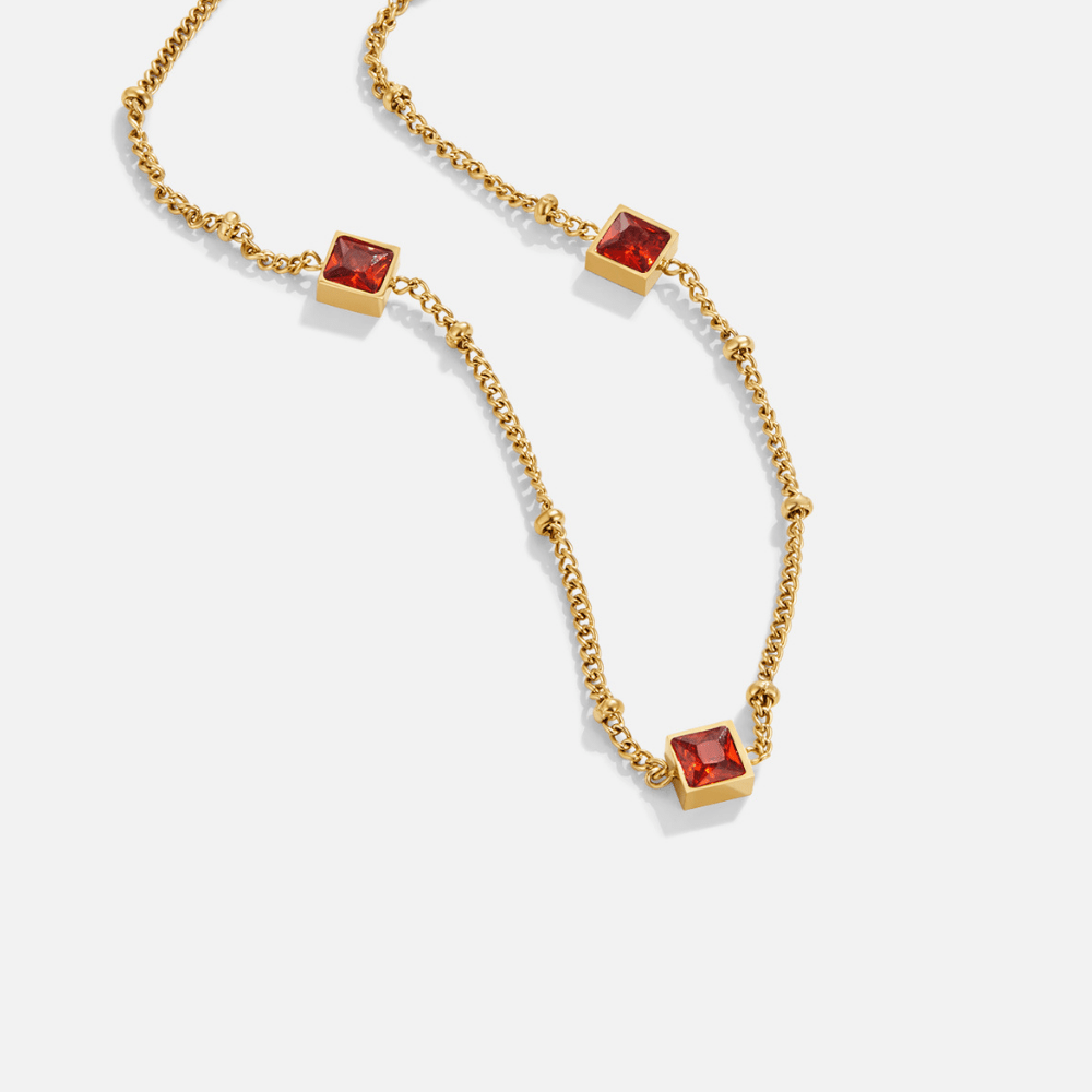 Collier en Cristal Rouge Alberta