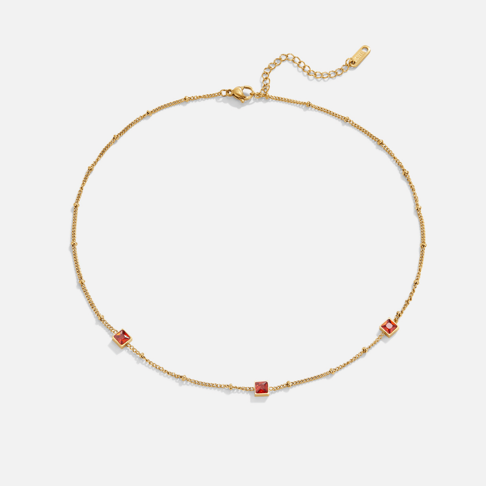 Collier en Cristal Rouge Alberta