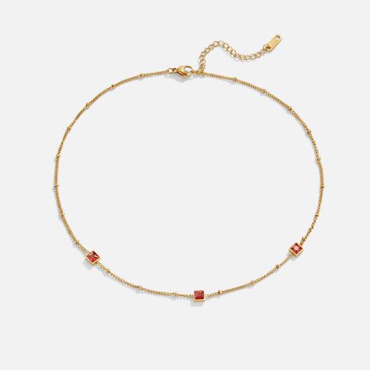 Collier en Cristal Rouge Alberta