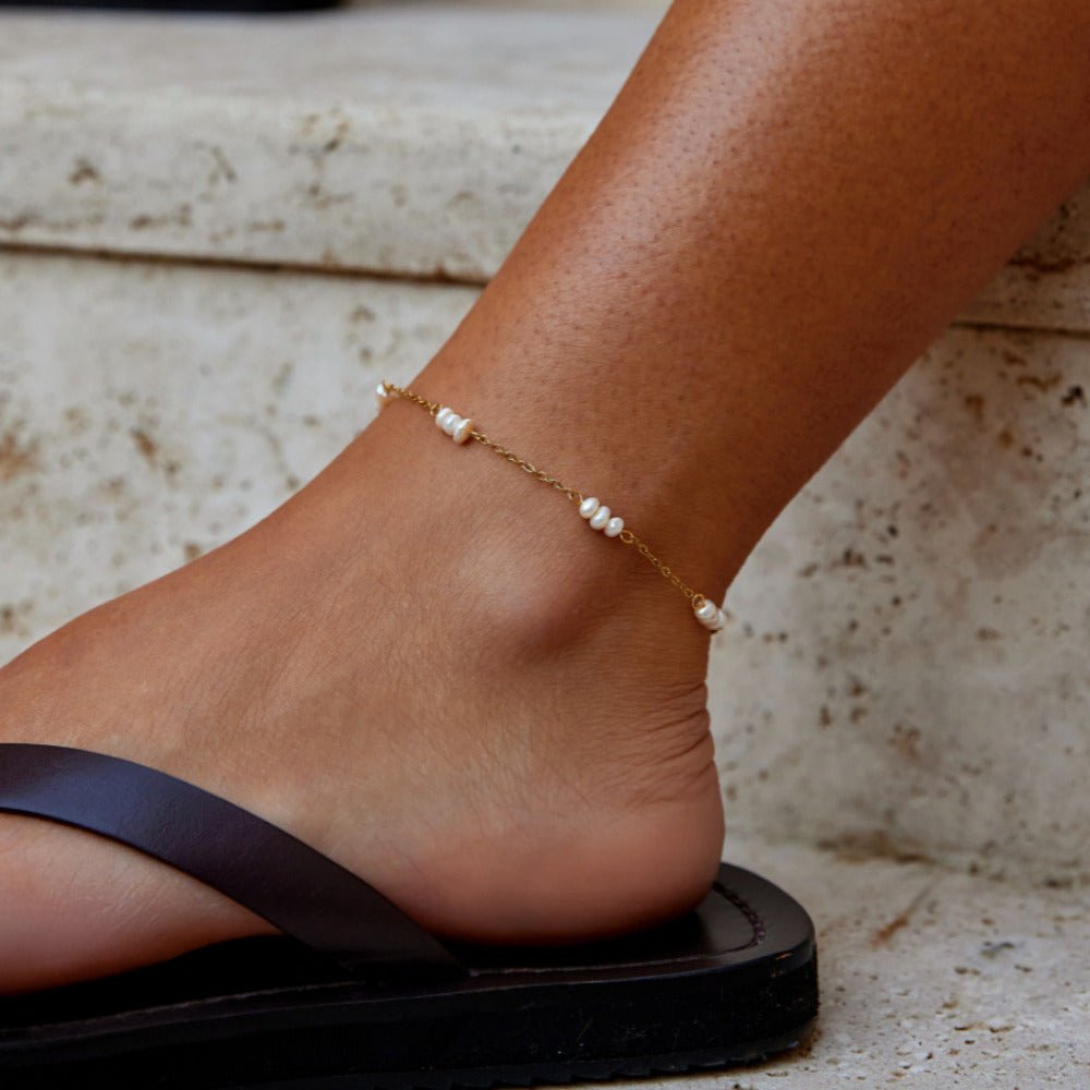 Bracelet de cheville Alena Pearl