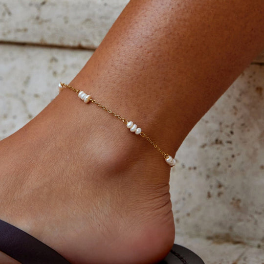 Bracelet de cheville Alena Pearl