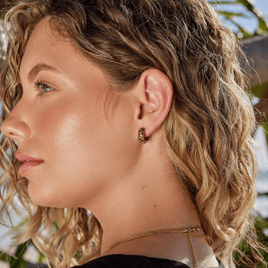Boucles d'oreilles créoles chunky Allison