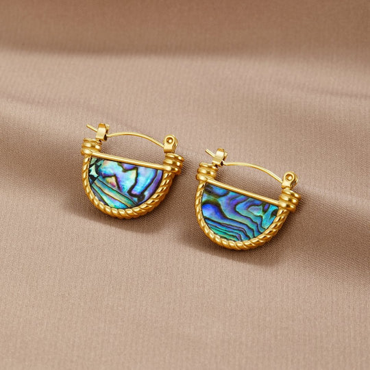 Boucles d'oreilles en coquillage turquoise Amalfi