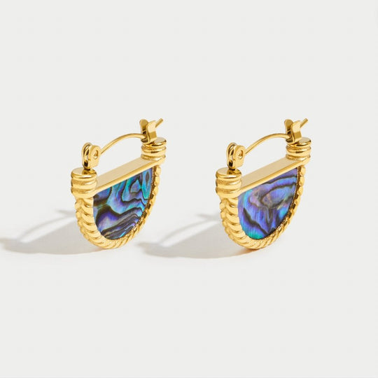 Boucles d'oreilles en coquillage turquoise Amalfi