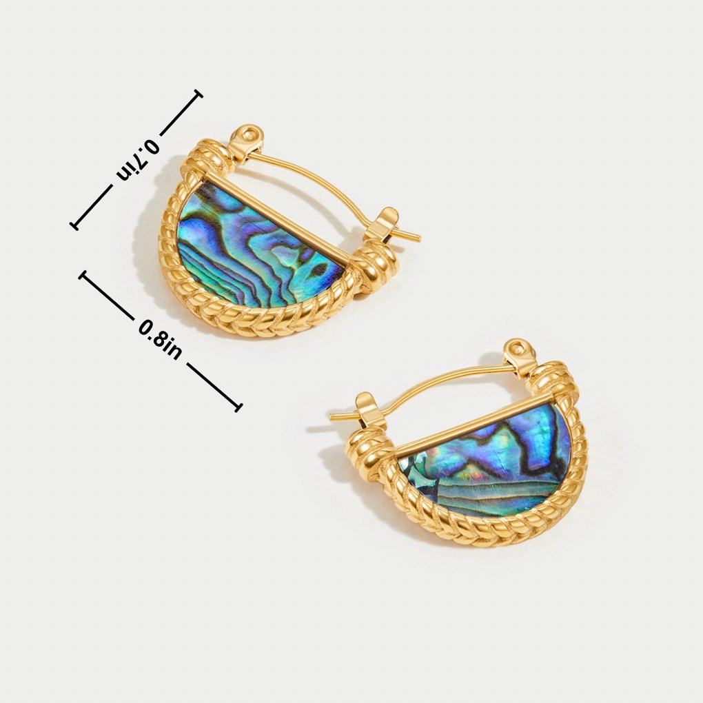 Boucles d'oreilles en coquillage turquoise Amalfi