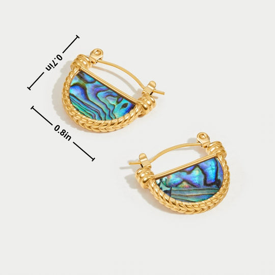 Boucles d'oreilles en coquillage turquoise Amalfi