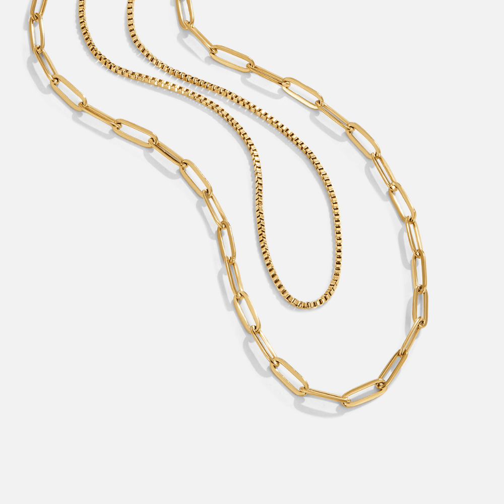Collier Chaîne Superposée Amanda en Or