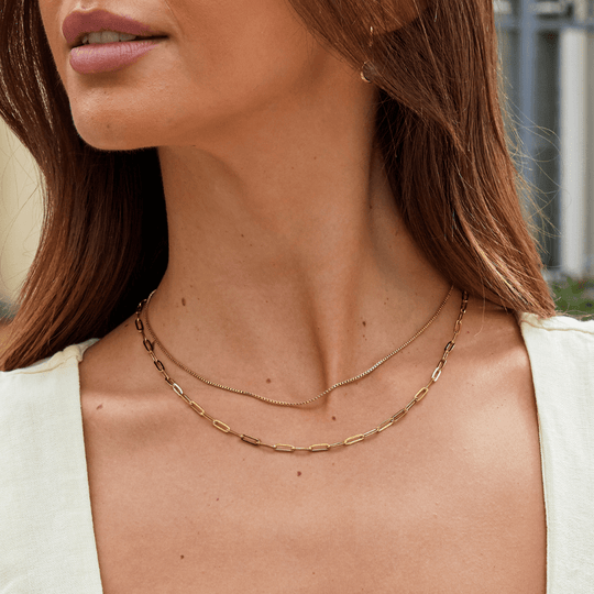 Collier Chaîne Superposée Amanda en Or