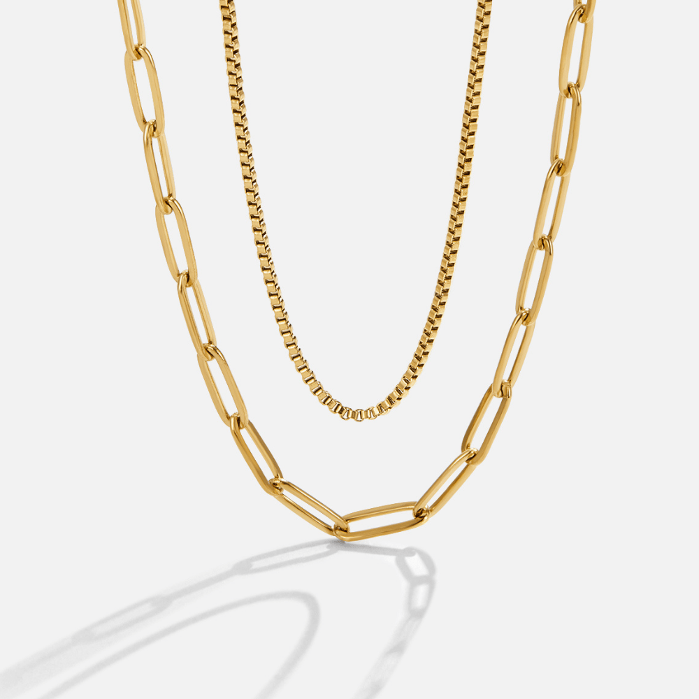 Collier Chaîne Superposée Amanda en Or