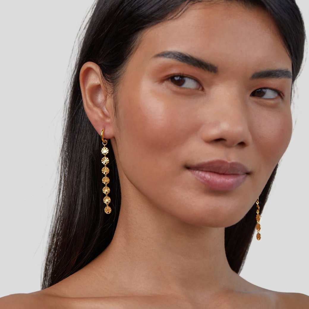 Boucles d'oreilles en disque en or 18K Amari