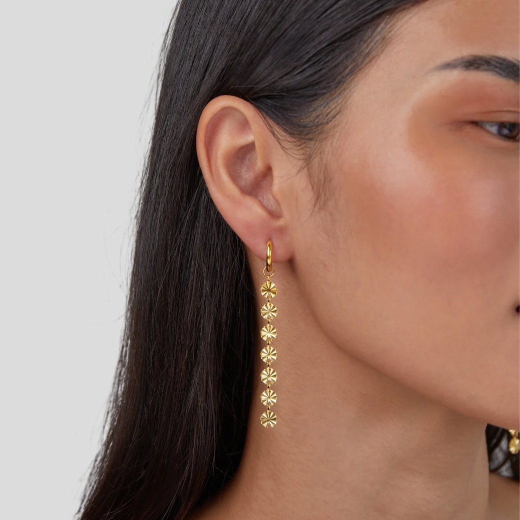 Boucles d'oreilles en disque en or 18K Amari