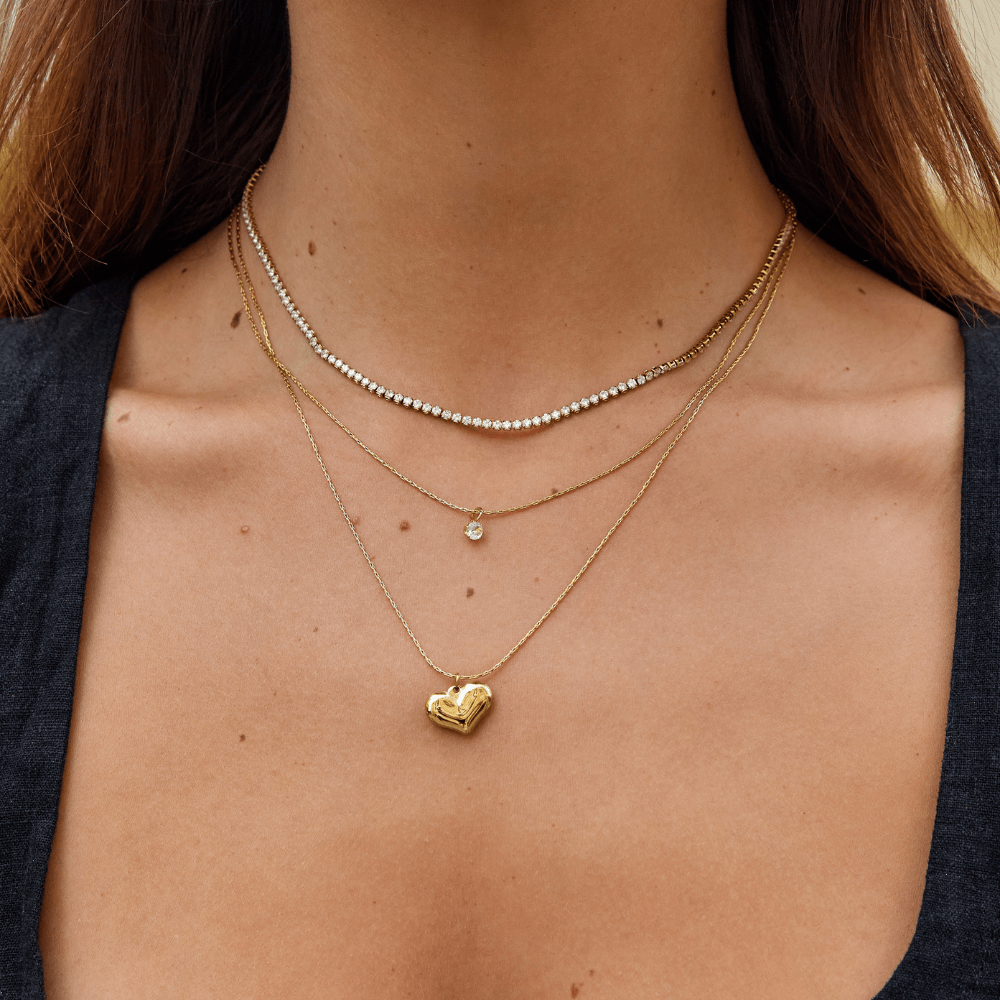 Collier Pendentif Cœur Superposé Amari