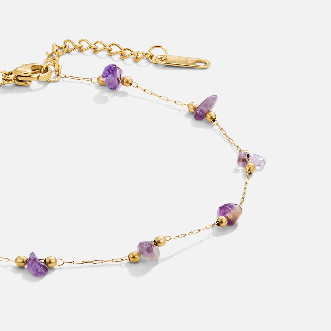 Bracelet de cheville en améthyste
