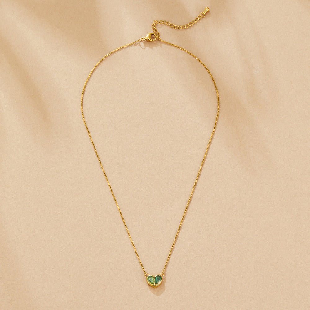 Collier en Cœur de Cristal Amore
