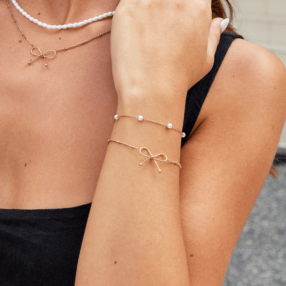 Bracelet en or Anika avec nœud