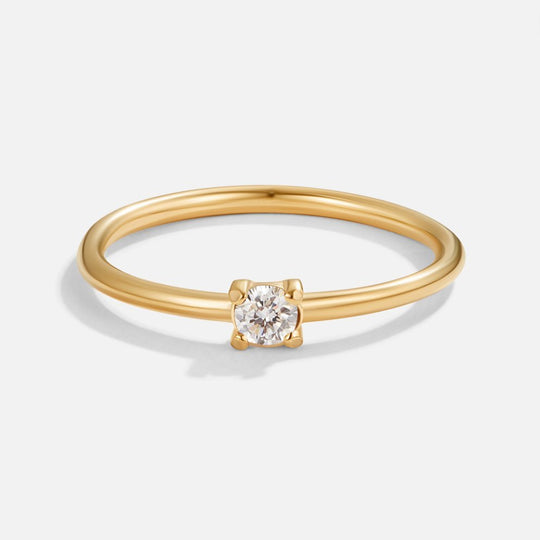 Bague en Or 18K Pierre de Naissance d'Avril