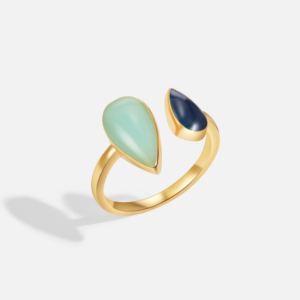Bague Goutte d'Aquamarine