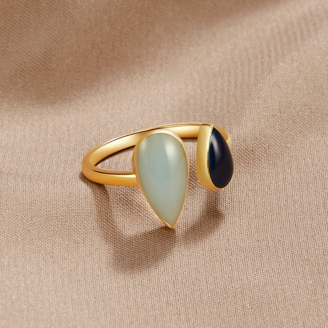 Bague Goutte d'Aquamarine