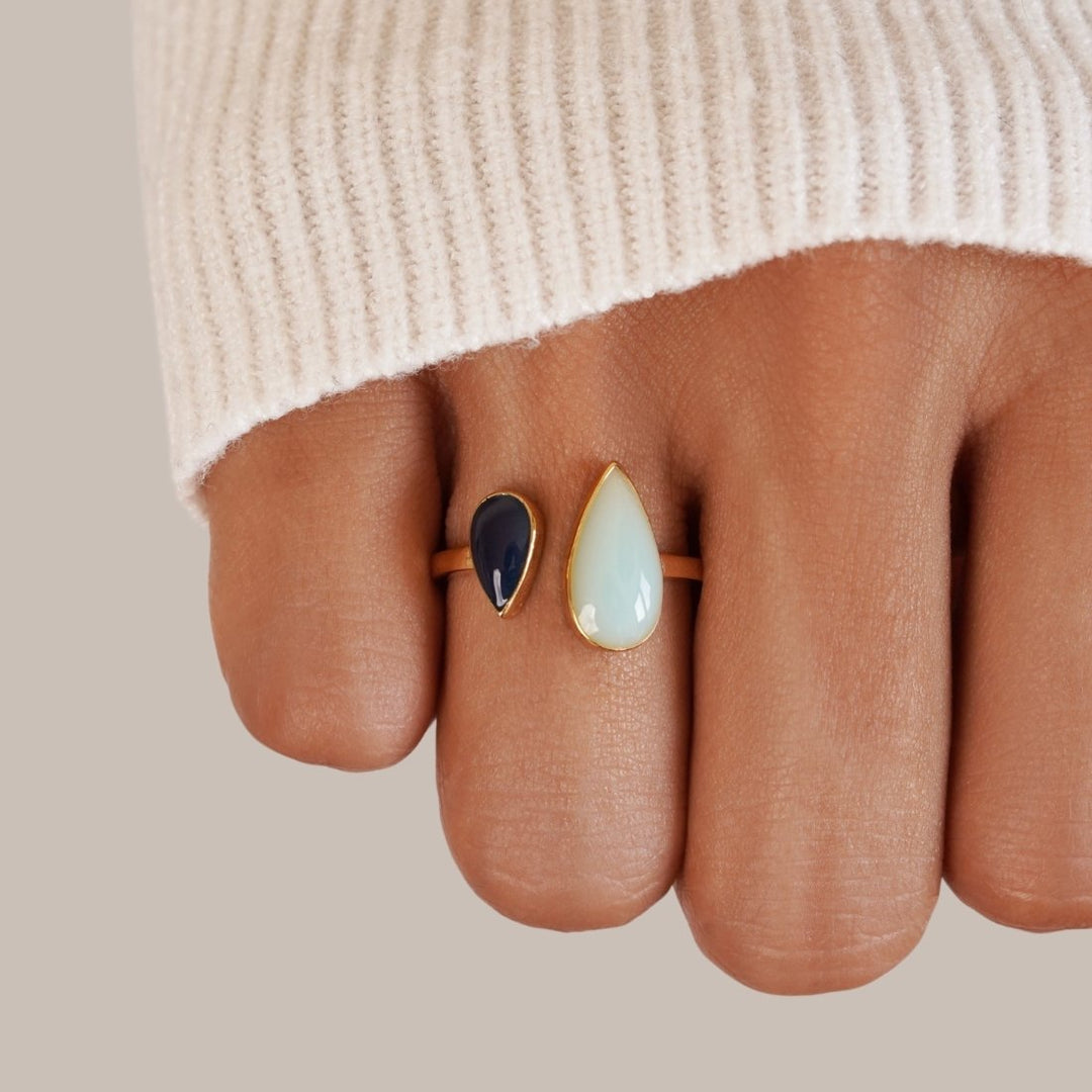 Bague Goutte d'Aquamarine