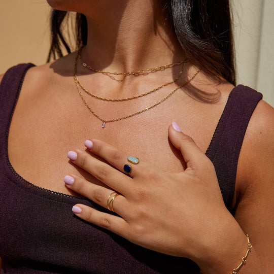 Bague Enveloppante Aigue-marine