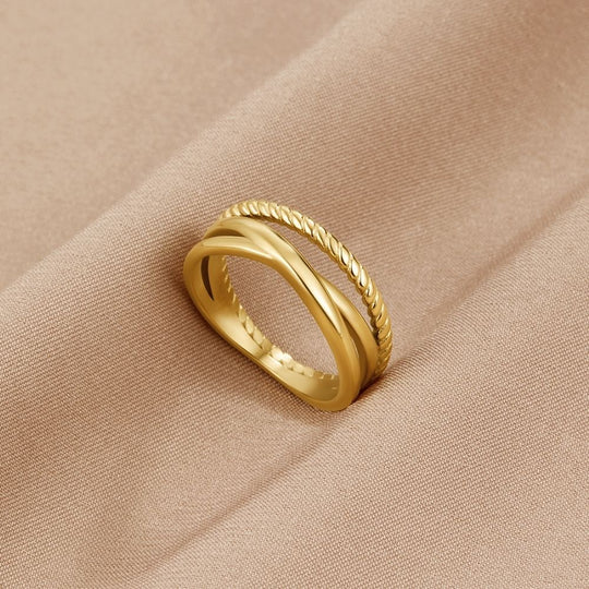 Bague Croisée Tordue Ara